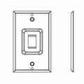 Leviton Number of Gangs: 1 Brushed Finish, Silver 4108W-1SP